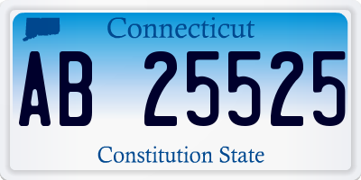 CT license plate AB25525