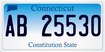 CT license plate AB25530