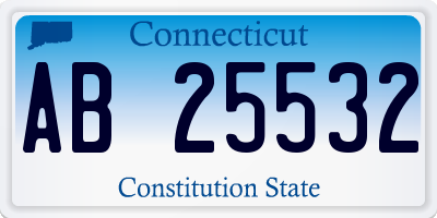 CT license plate AB25532