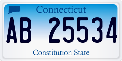 CT license plate AB25534