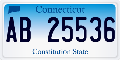 CT license plate AB25536