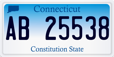 CT license plate AB25538