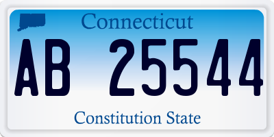 CT license plate AB25544