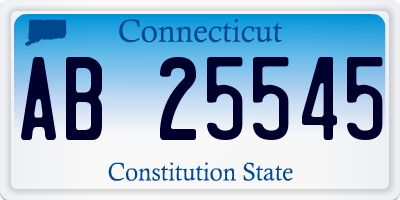 CT license plate AB25545