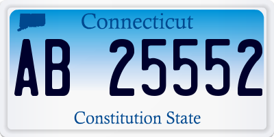 CT license plate AB25552