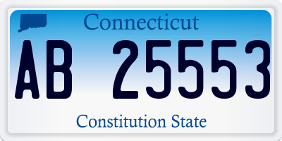 CT license plate AB25553