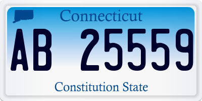 CT license plate AB25559