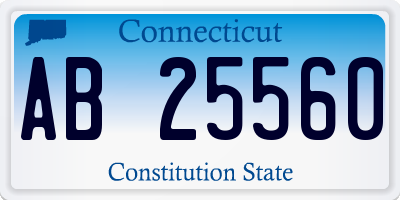 CT license plate AB25560