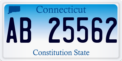 CT license plate AB25562