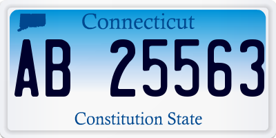 CT license plate AB25563