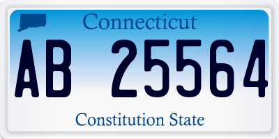 CT license plate AB25564