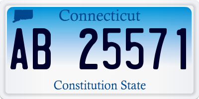 CT license plate AB25571