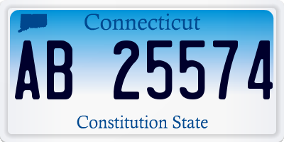 CT license plate AB25574