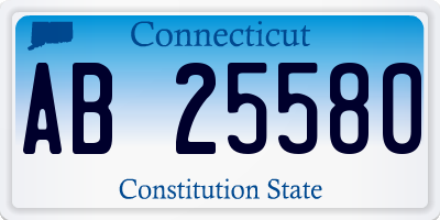 CT license plate AB25580