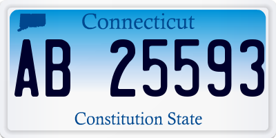 CT license plate AB25593