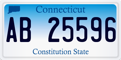 CT license plate AB25596