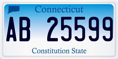 CT license plate AB25599