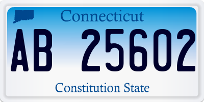 CT license plate AB25602