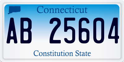 CT license plate AB25604