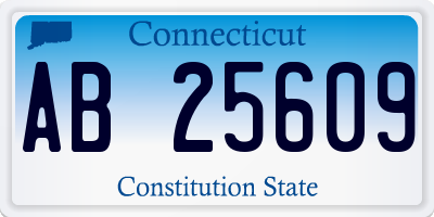 CT license plate AB25609