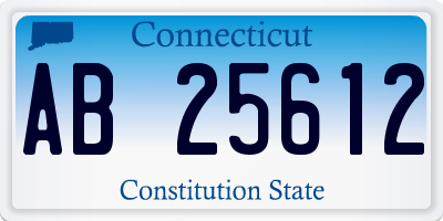 CT license plate AB25612