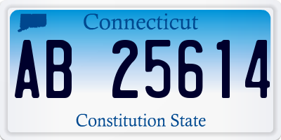 CT license plate AB25614
