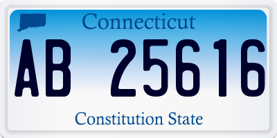 CT license plate AB25616
