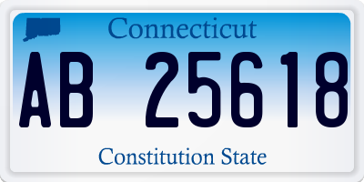 CT license plate AB25618