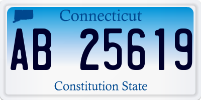 CT license plate AB25619