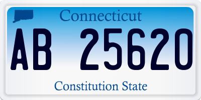 CT license plate AB25620