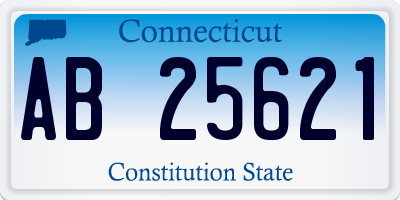 CT license plate AB25621