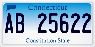 CT license plate AB25622