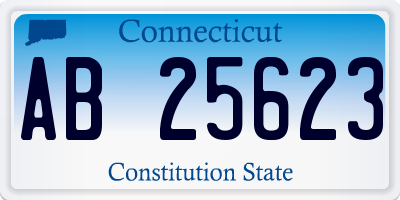 CT license plate AB25623