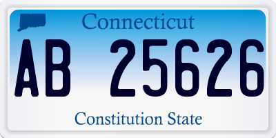 CT license plate AB25626
