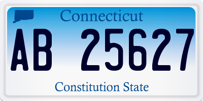 CT license plate AB25627