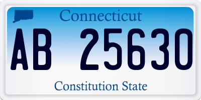 CT license plate AB25630