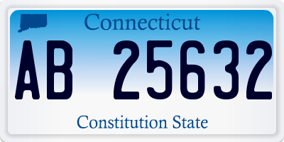CT license plate AB25632