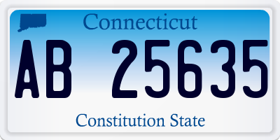 CT license plate AB25635