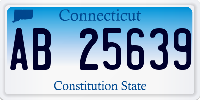 CT license plate AB25639