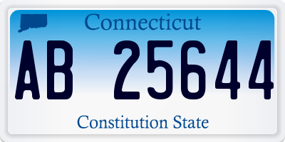 CT license plate AB25644