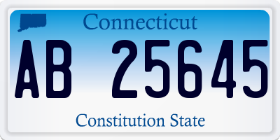 CT license plate AB25645
