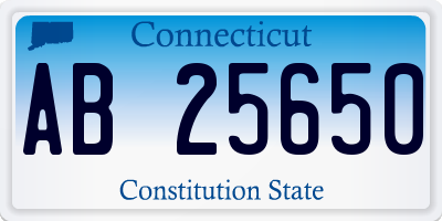 CT license plate AB25650