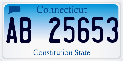 CT license plate AB25653