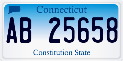 CT license plate AB25658