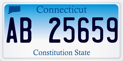 CT license plate AB25659