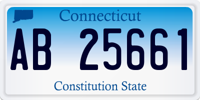 CT license plate AB25661