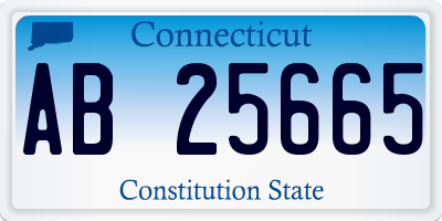 CT license plate AB25665