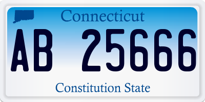 CT license plate AB25666
