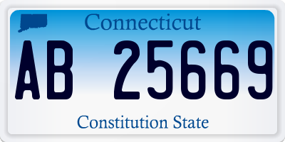 CT license plate AB25669