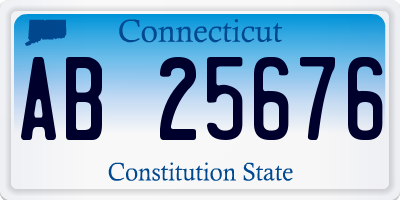 CT license plate AB25676